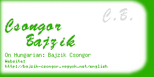 csongor bajzik business card